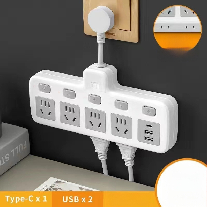 Hongting maitinimo juosta su kabeliu, 10A, 220-250V, 2500W, PVC korpusas, jungtis