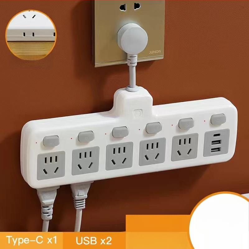 Hongting maitinimo juosta su kabeliu, 10A, 220-250V, 2500W, PVC korpusas, jungtis