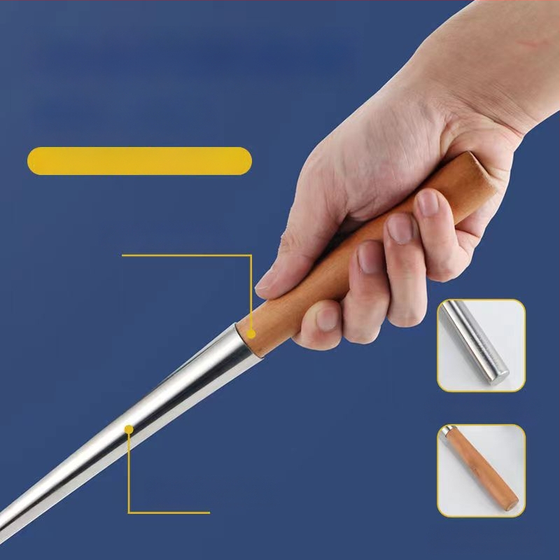 Nerezová lyžica na varenie s rukoväťou zo dreva alebo z nehrdzavejúcej ocele – protišmyková, moderný minimalistický štýl