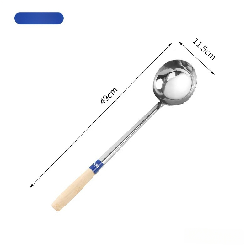 Nerezová lyžica na varenie s rukoväťou zo dreva alebo z nehrdzavejúcej ocele – protišmyková, moderný minimalistický štýl