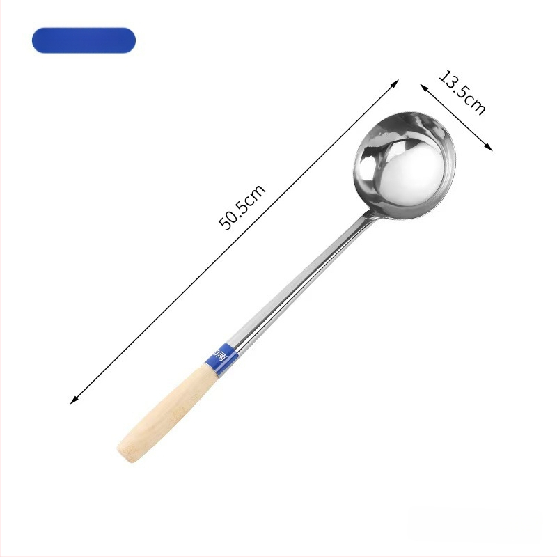 Nerezová lyžica na varenie s rukoväťou zo dreva alebo z nehrdzavejúcej ocele – protišmyková, moderný minimalistický štýl