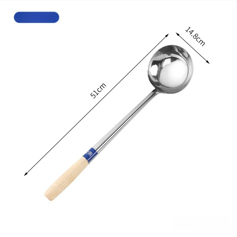 Nerezová lyžica na varenie s rukoväťou zo dreva alebo z nehrdzavejúcej ocele – protišmyková, moderný minimalistický štýl