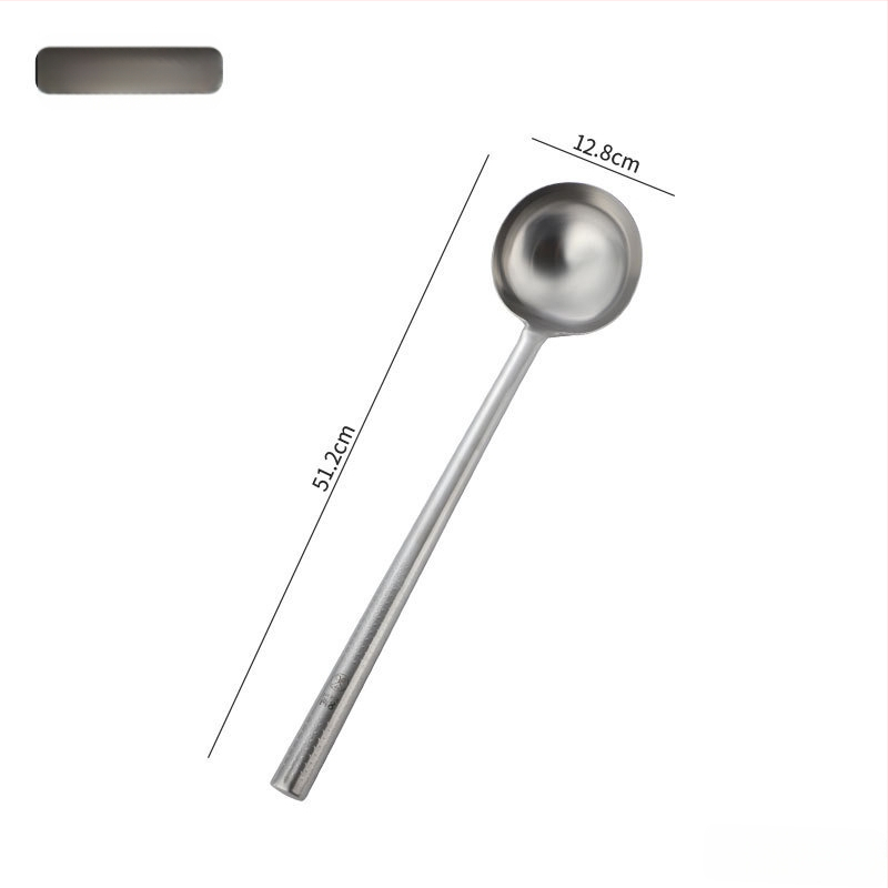 Nerezová lyžica na varenie s rukoväťou zo dreva alebo z nehrdzavejúcej ocele – protišmyková, moderný minimalistický štýl