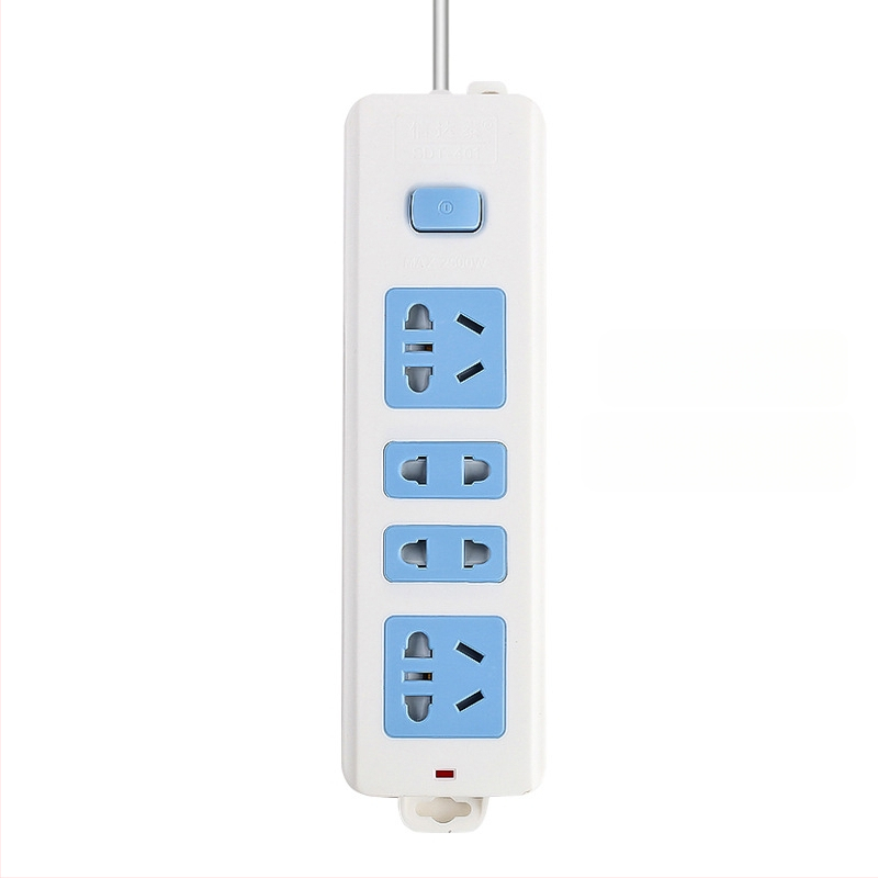 Maitinimo juostelė su nepriklausomu jungikliu, 3 kištukai, 10A, 100–250V, 2500W