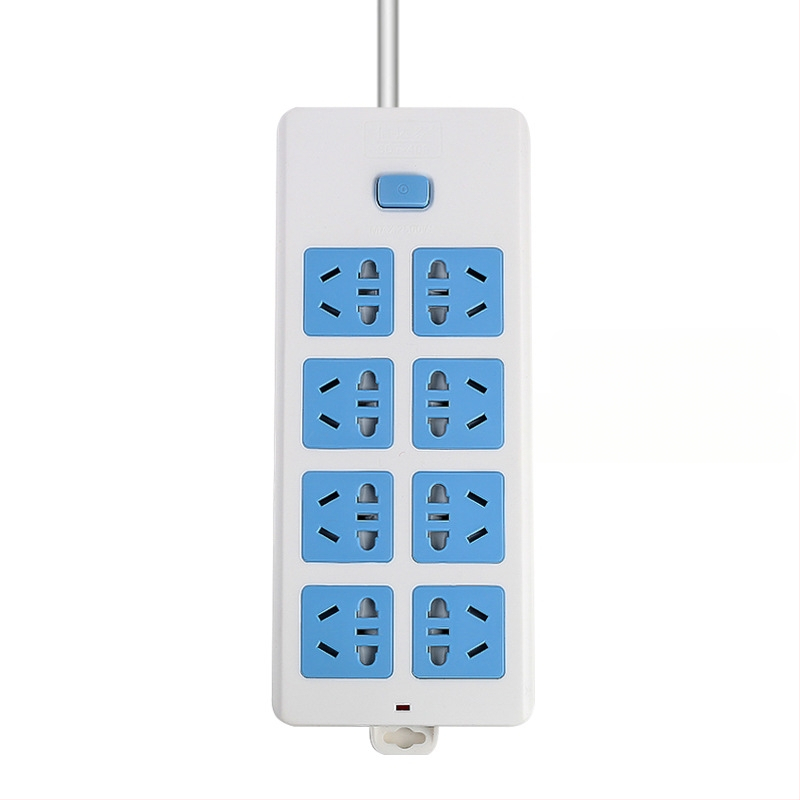 Maitinimo juostelė su nepriklausomu jungikliu, 3 kištukai, 10A, 100–250V, 2500W