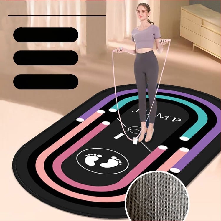 Saltea de yoga cu model geometric, groasă, absorbție a șocurilor, antiaderentă, izolare fonică; material: mătase