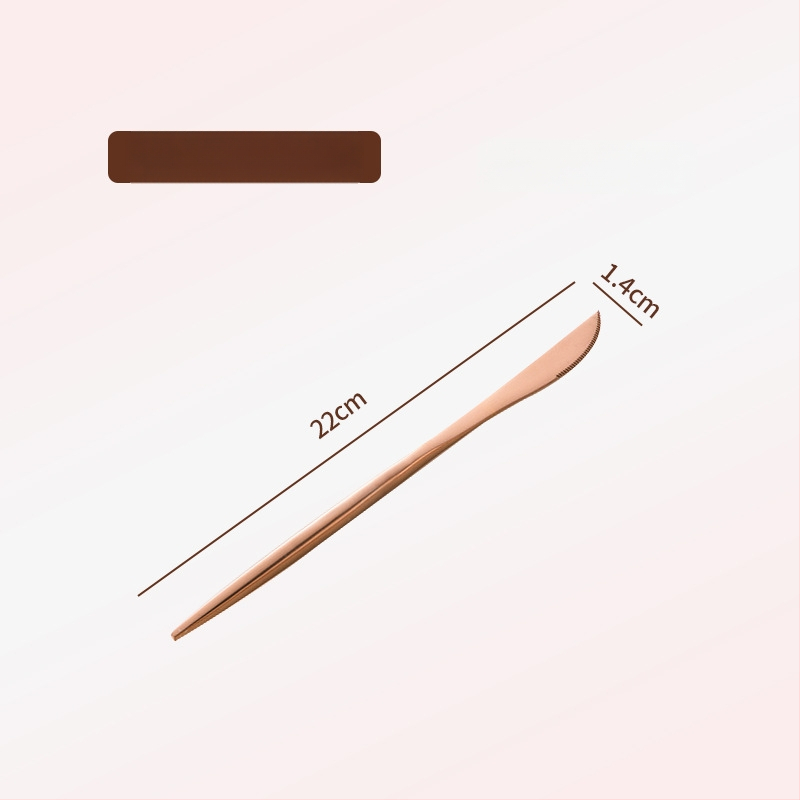 Thread Rabbit Sada nožov, vidličiek a lyžíc z 304 nerezovej ocele — zrkadlové leštenie, jednofarebný dizajn, moderný minimalistický štýl