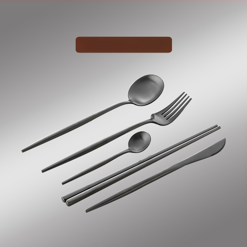 Thread Rabbit Sada nožov, vidličiek a lyžíc z 304 nerezovej ocele — zrkadlové leštenie, jednofarebný dizajn, moderný minimalistický štýl