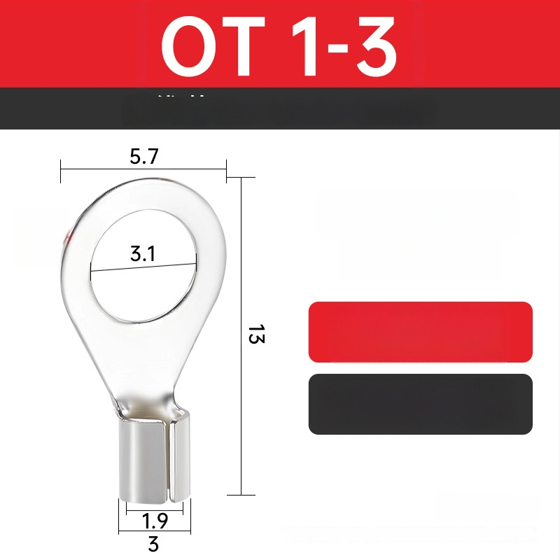 OT4-5 krimptterminālis apaļa kailā galva, O tips, atvērts deguns