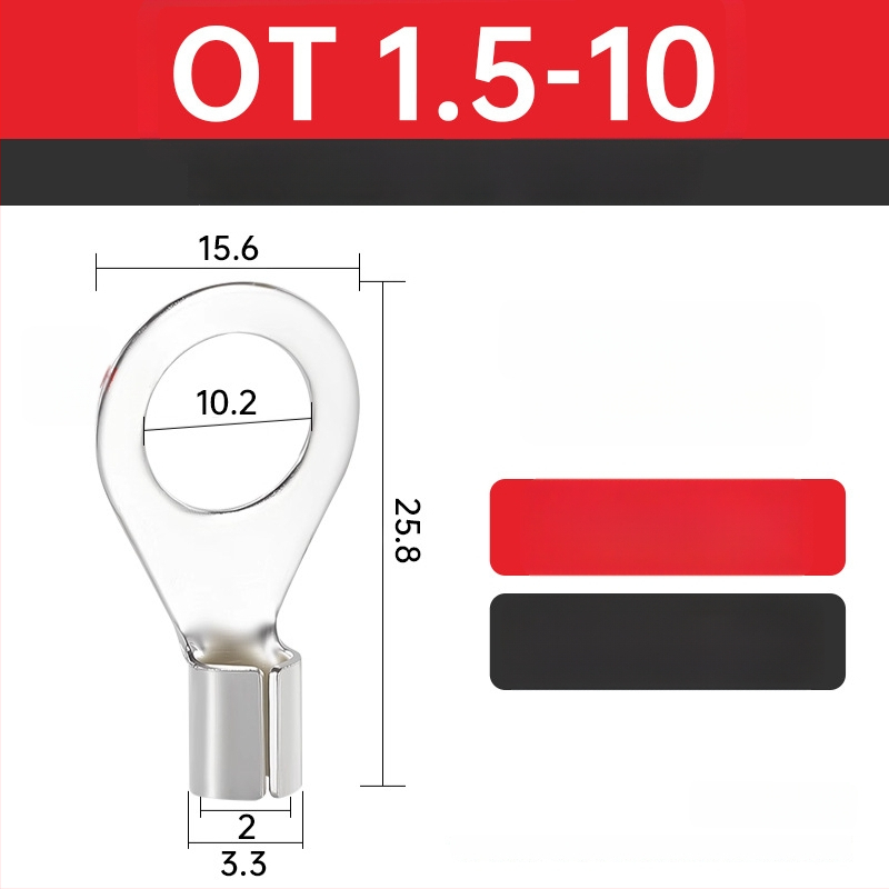 OT4-5 krimptterminālis apaļa kailā galva, O tips, atvērts deguns