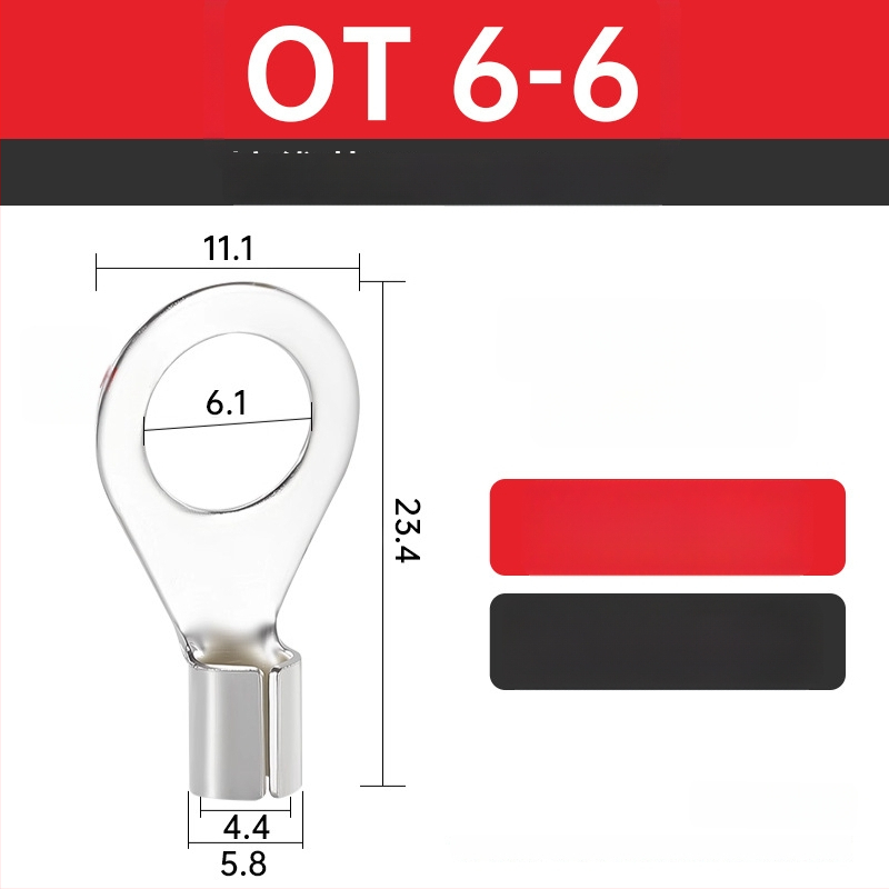 OT4-5 krimptterminālis apaļa kailā galva, O tips, atvērts deguns