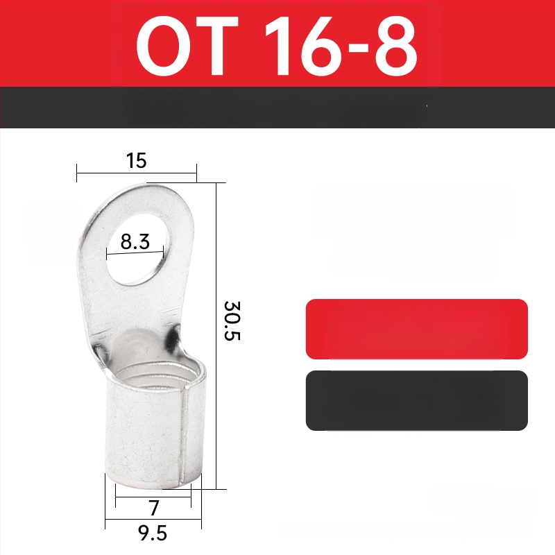 OT4-5 krimptterminālis apaļa kailā galva, O tips, atvērts deguns