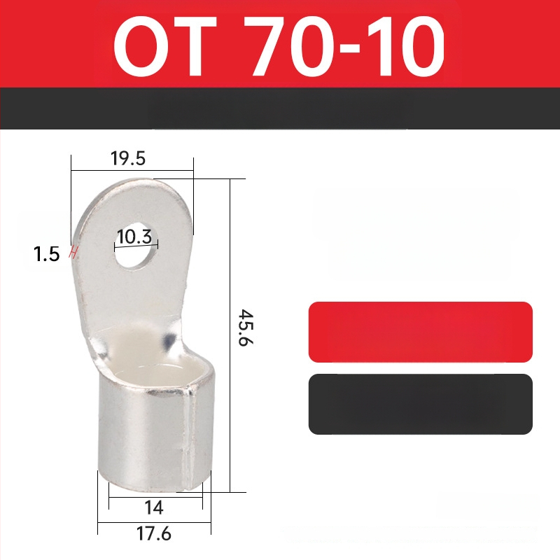 OT4-5 krimptterminālis apaļa kailā galva, O tips, atvērts deguns