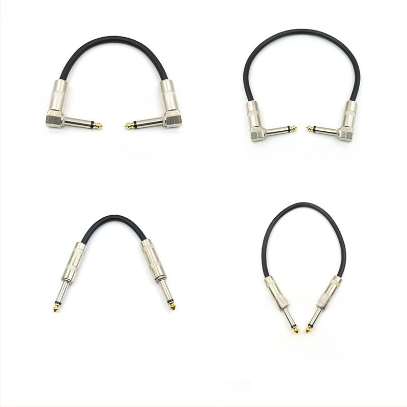 Gitāras efektu kabelis ar 6,35 mm savienotāju, viens kabelis, trokšņu samazināšana, PVC+ metāls, modelis 002