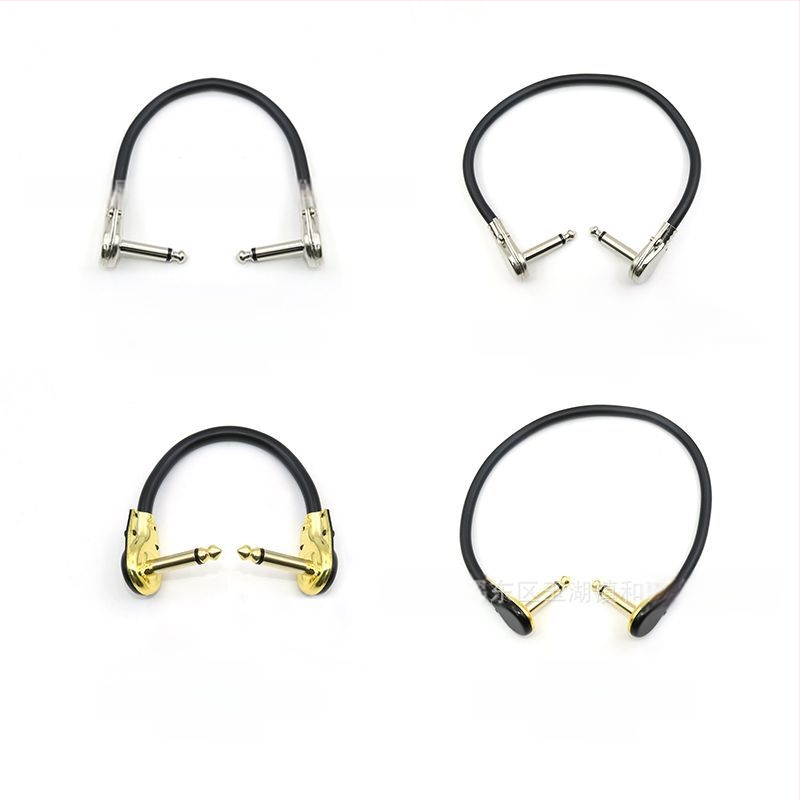 Gitāras efektu kabelis ar 6,35 mm savienotāju, viens kabelis, trokšņu samazināšana, PVC+ metāls, modelis 002