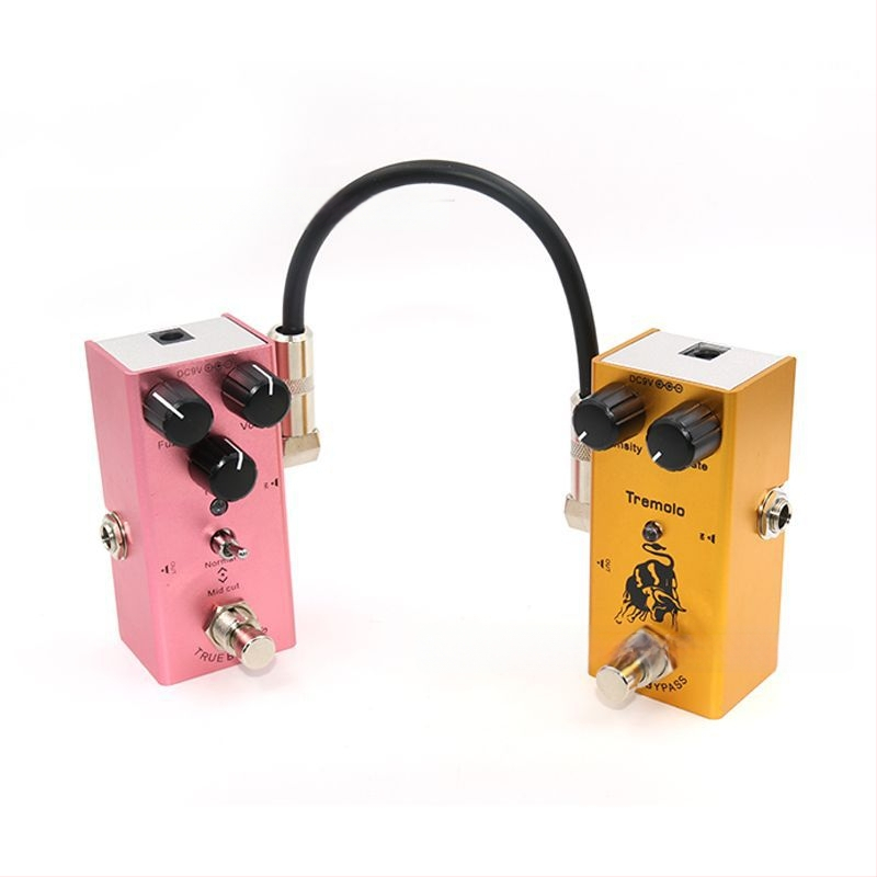 Gitāras efektu kabelis ar 6,35 mm savienotāju, viens kabelis, trokšņu samazināšana, PVC+ metāls, modelis 002