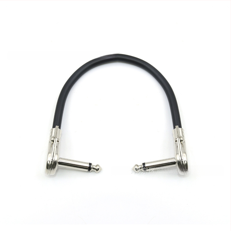 Gitāras efektu kabelis ar 6,35 mm savienotāju, viens kabelis, trokšņu samazināšana, PVC+ metāls, modelis 002