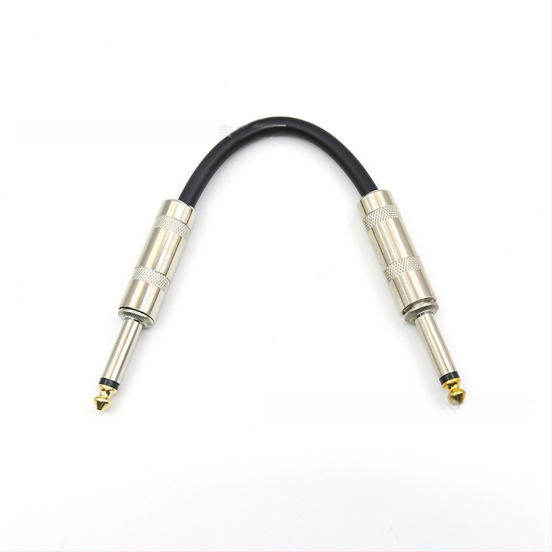 Gitāras efektu kabelis ar 6,35 mm savienotāju, viens kabelis, trokšņu samazināšana, PVC+ metāls, modelis 002