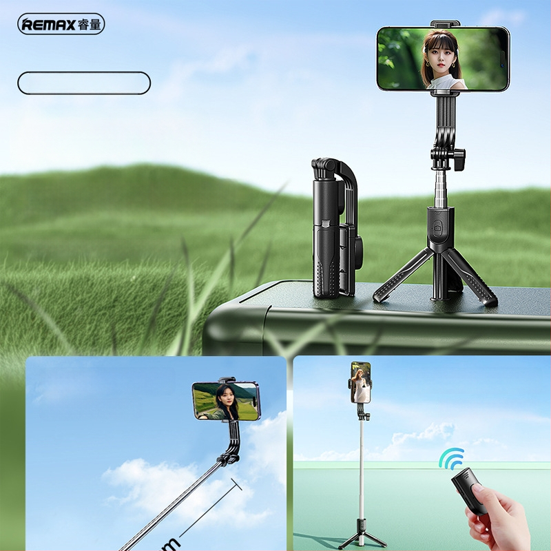 Remax Bluetooth Selfie Lazdelė Telefonui su Belaidžiu Nuotolininku, Lauko Rankinis Stovas, Plastikinė Konstrukcija