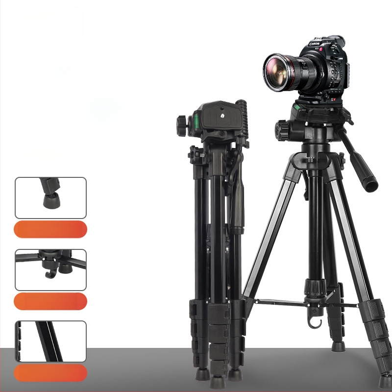 Sinoni 3605 5-segmentu statīvs ar 3D PTZ, alumīnija sakausējums + ABS, ātrās atbrīvošanas plāksne, 5 kg slodze, galda statīvs mobilajai tiešraidei