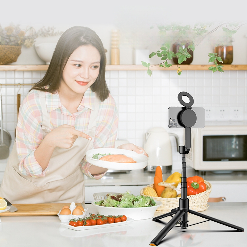 Magnetinė selfies lazdelė su telefono trikojų laikikliu, Bluetooth, nuotolinio valdymo įtraukta, pritaikomas, nešiojamas, ištraukiamas