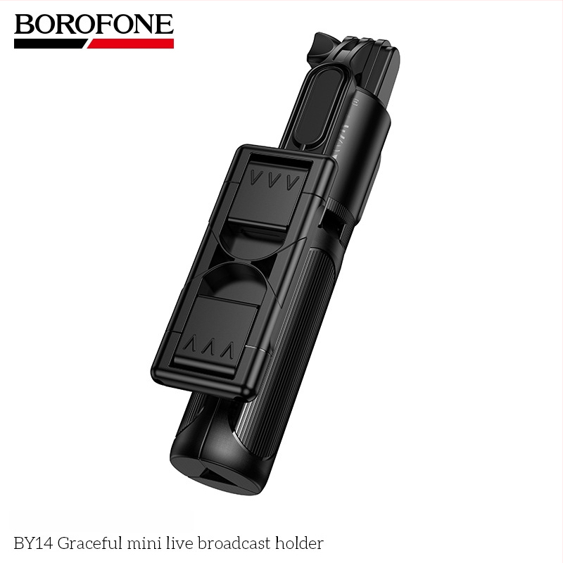 Stovas gyvai transliuoti BOROFONE.BY14 Yaqi Mini, metalinis, universalus, ištraukiamas, su nuotolinio valdymo pulteliu