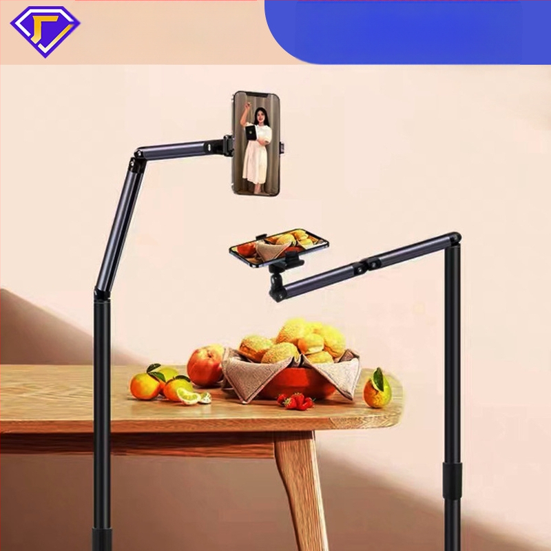 Mobiliojo telefono laikiklis tiesioginiam transliavimui, grindinis laikiklis viršutinei transliacijai, 360° pasukimas, lydinio konstrukcija