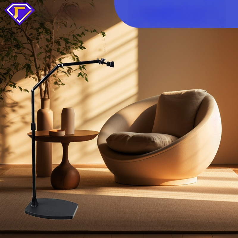 Mobiliojo telefono laikiklis tiesioginiam transliavimui, grindinis laikiklis viršutinei transliacijai, 360° pasukimas, lydinio konstrukcija