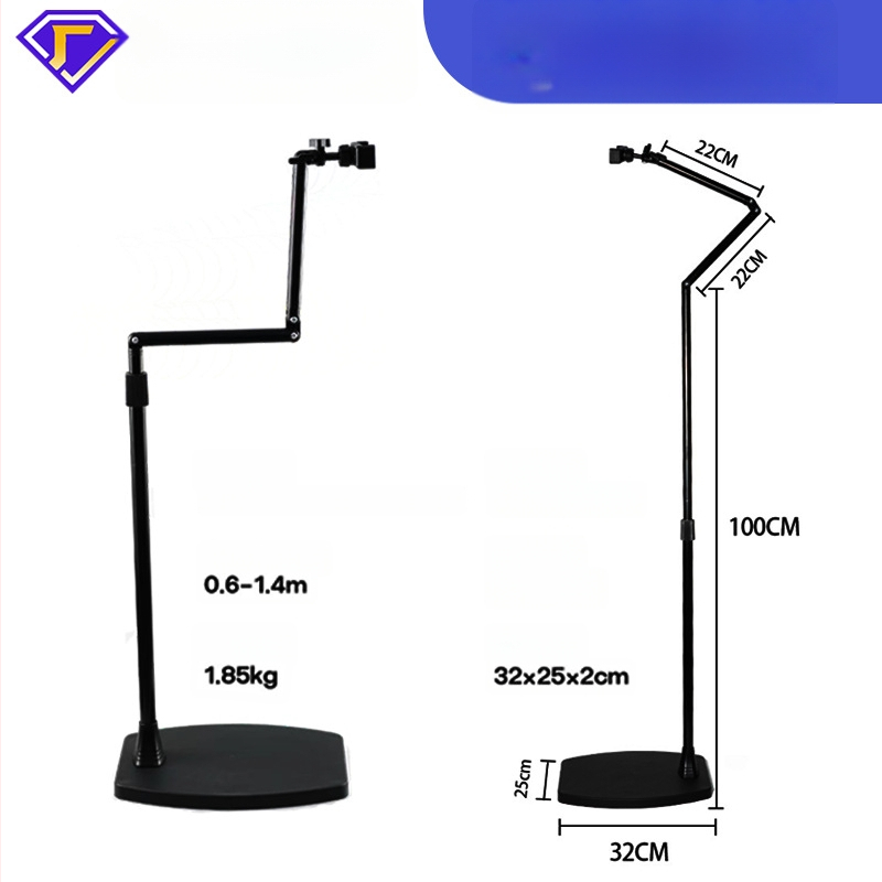 Mobiliojo telefono laikiklis tiesioginiam transliavimui, grindinis laikiklis viršutinei transliacijai, 360° pasukimas, lydinio konstrukcija