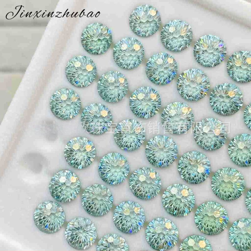 Moissanitas apvalus brangakmenis, kirpimas, VS skaidrumas, pritaikytas apdorojimas