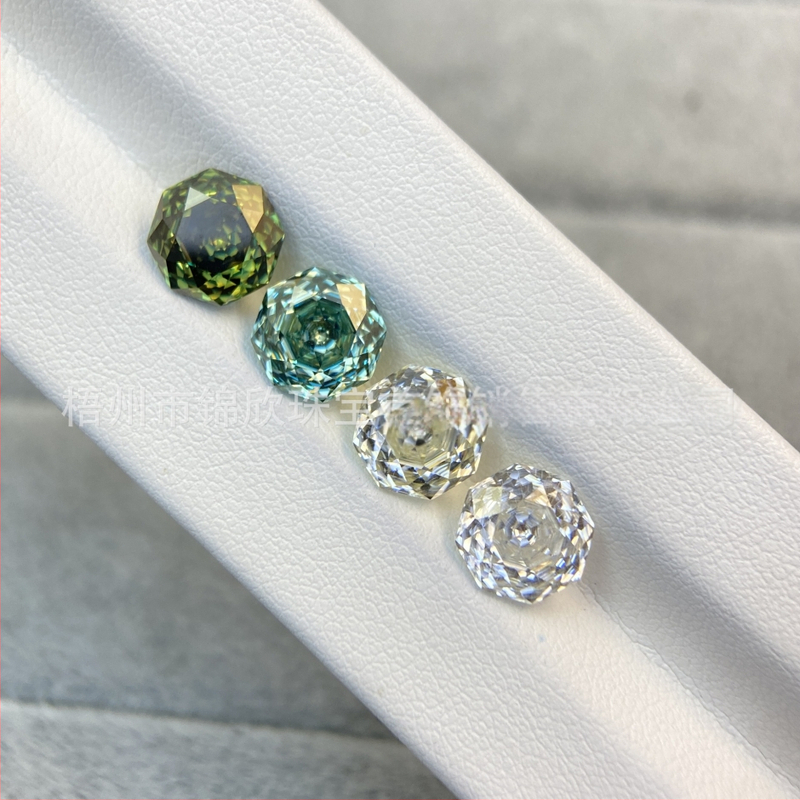 Moissanitas oktagoninis rožių pjaustymo laisvas akmuo, VS skaidrumas