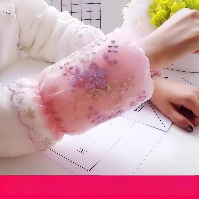 Divslāņu mežģīņu piedurkņu pārsegi sievietēm – pret netīrumiem, izšūti, ziemai/pavasarim/rudenim