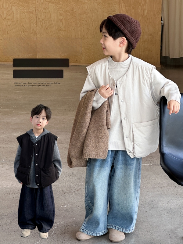 Laste vest, Korea stiil, puuvillane välimine, nuppudega sulgemine, 8+ aastat