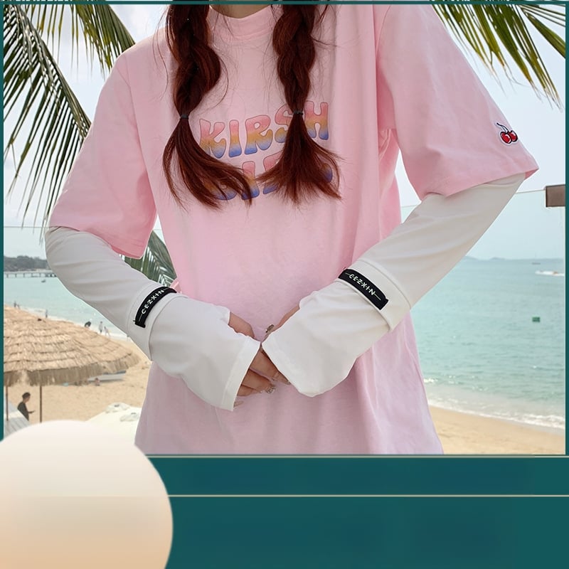 Suvised UV-kaitsekäevarrukad - kerge välitingi rattasõiduks Ice Silk materjal, polüester 71–80%, stiil Fashion Commuter