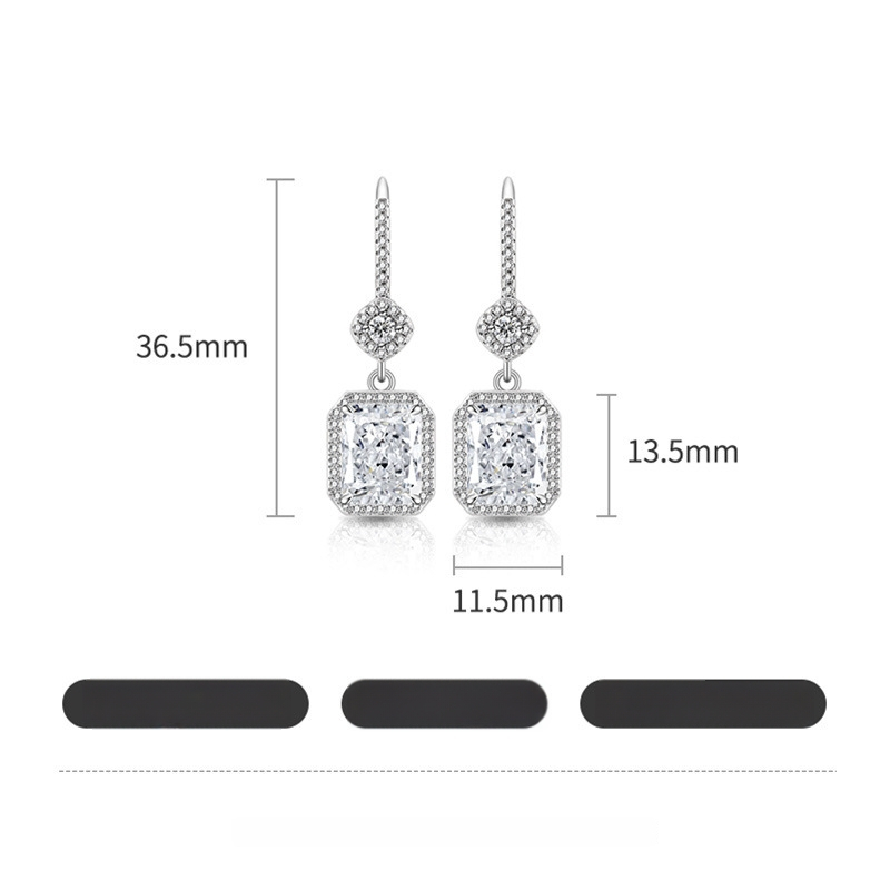 Geometriskas auskari no vara BED031, Silver Beauty, moderns pilsētas stils, rudens 2025