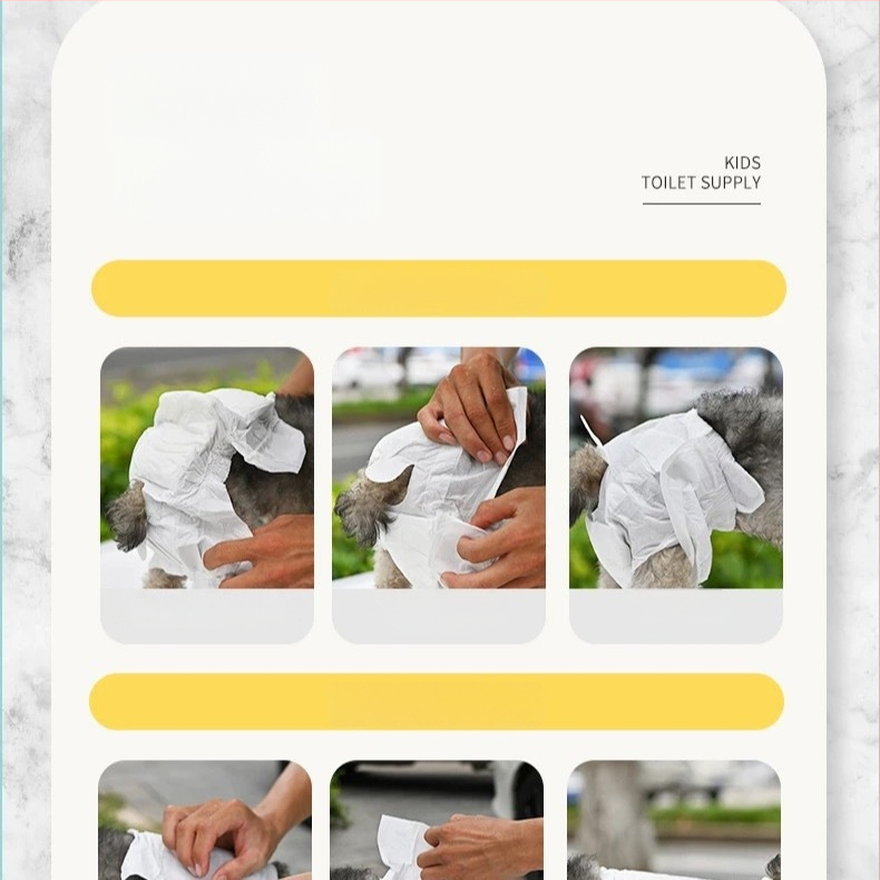 Milado Suņu autiņi vīriešiem un sievietēm — higiēnas šorti dzīvniekiem, netkanā auduma materiāls, 50 gab.