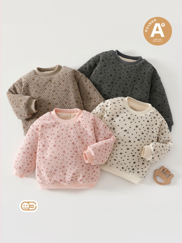 Laste paks jacquard džemper, unisex, 3–8 aastat, pikkade varrukatega