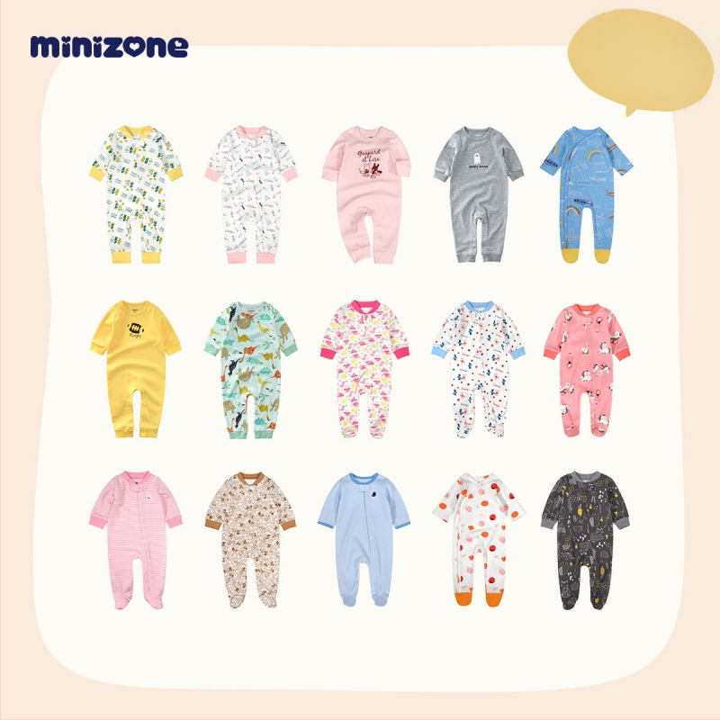 minizone Beebi kingituste kast – Assorti 10-os osaga puuvillast riideid komplekt, pikad varrukad kampsun, pehme kangas, sobiv 0–12 kuud