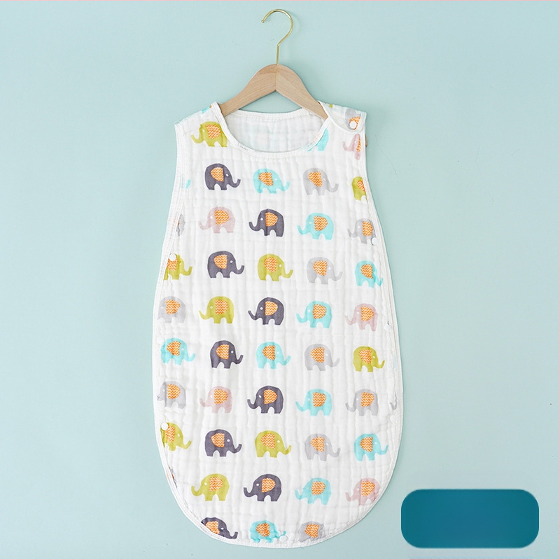 Zīdaiņu guļammaiss vestes stilā, tīrs kokvilnas audums, kokvilnas pildījums, augļu karikatūras dizains