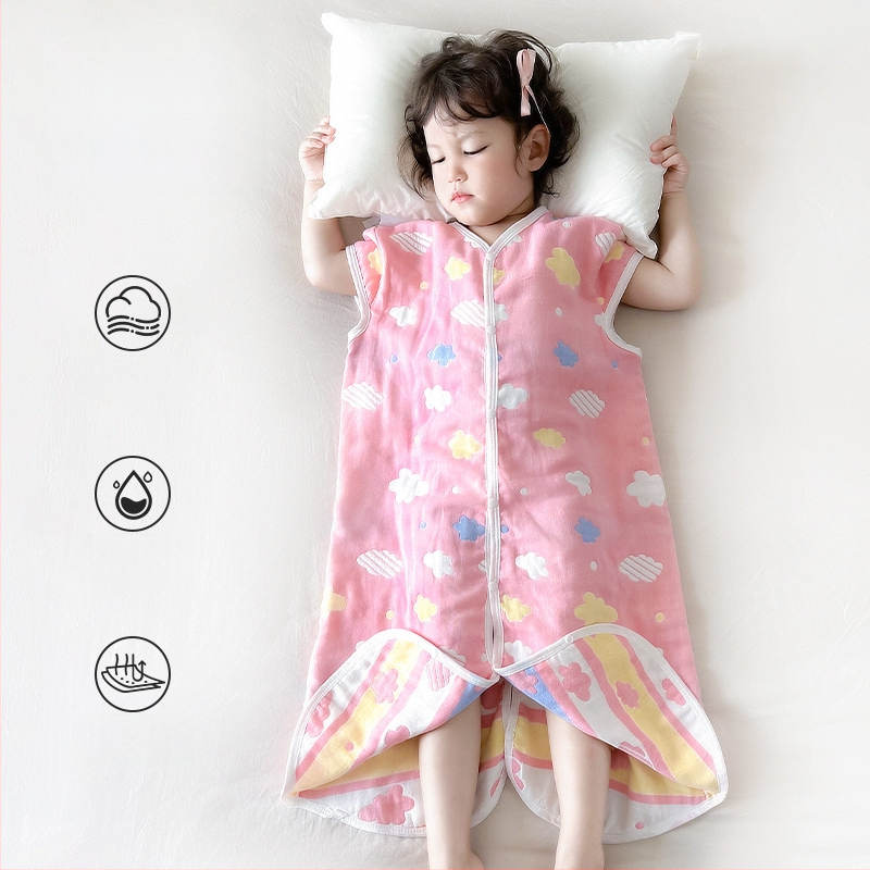 Bērnu guļammaiss četrām sezonām no 100% kokvilnas gazes auduma, ar atdalāmām kājām, pildījums kašmīrs un pūka