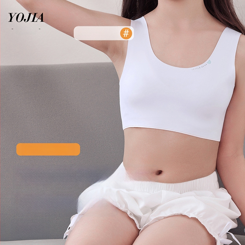 YOJIA Meitenēm sporta krūšturis – Attīstības posms 1, vecuma 8+ gadi (virs 140 cm), poliester-terry audums, vasara 2025