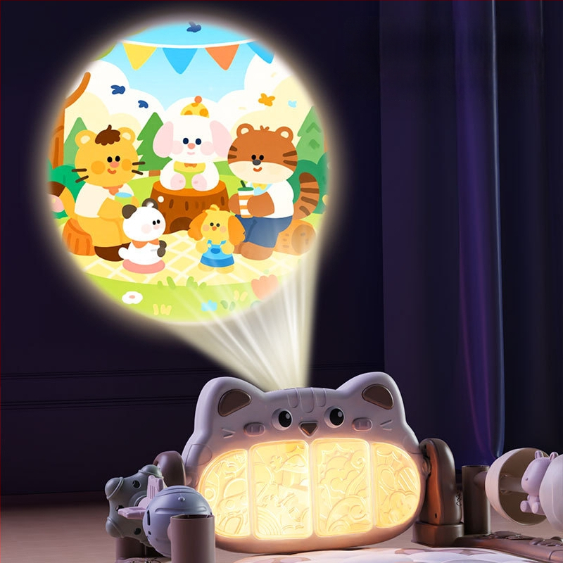 Kūdikių aktyviosios gimnastikos rėmas su nuimamomis pakabinimo dalimis, šviesos muzika ir projekcija — plastikinė žaislas kūdikiams 0–3 m