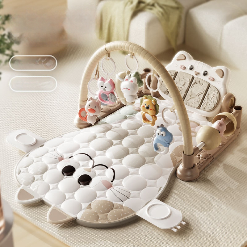 Kūdikių aktyviosios gimnastikos rėmas su nuimamomis pakabinimo dalimis, šviesos muzika ir projekcija — plastikinė žaislas kūdikiams 0–3 m