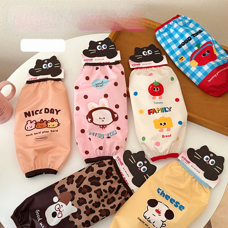 Rokas piedurknes ar karikatūras rakstu – ūdensizturīgas, traipu noturīgas, poliestera šķiedra, ziemas un rudens lietošanai