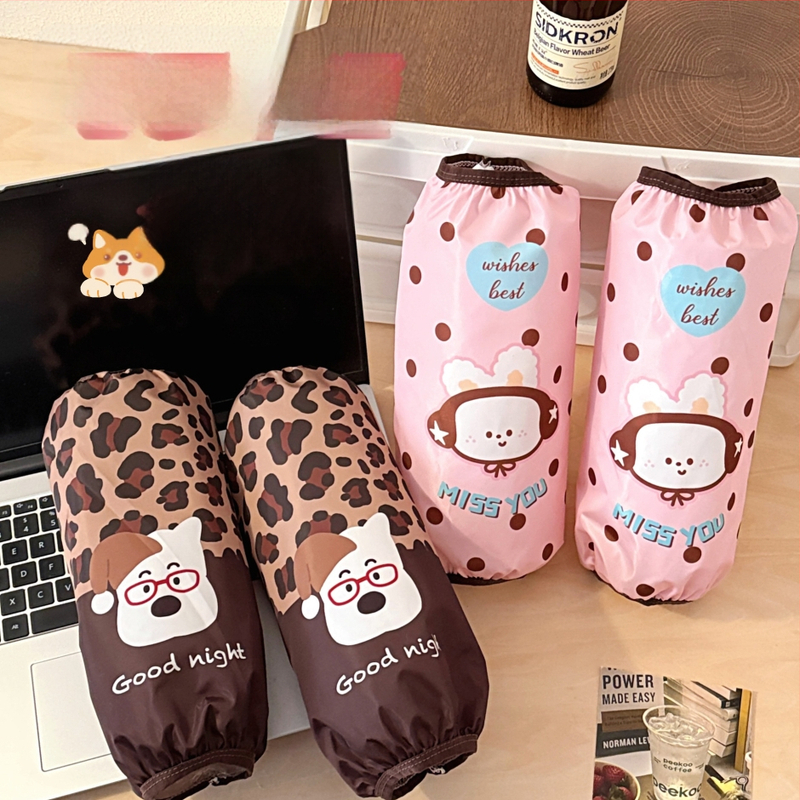 Rokas piedurknes ar karikatūras rakstu – ūdensizturīgas, traipu noturīgas, poliestera šķiedra, ziemas un rudens lietošanai