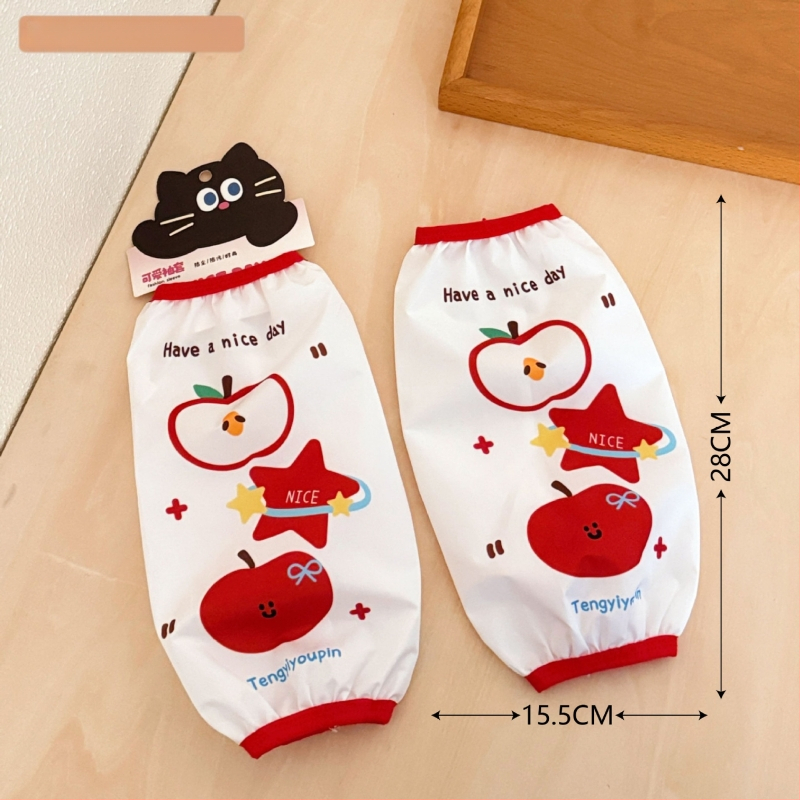 Rokas piedurknes ar karikatūras rakstu – ūdensizturīgas, traipu noturīgas, poliestera šķiedra, ziemas un rudens lietošanai