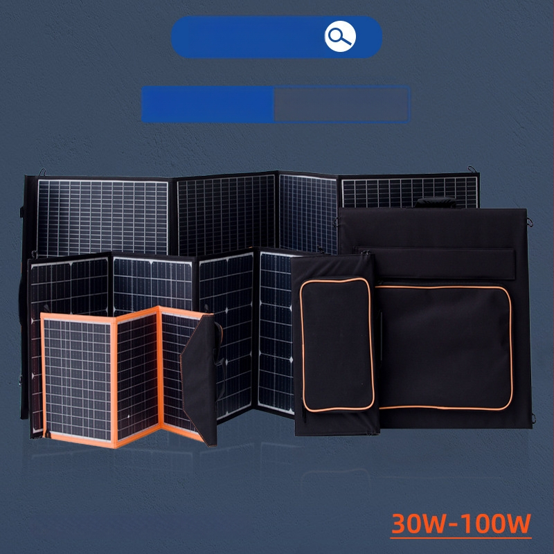 Monokristālisks 30W saules salokāma uzlādes soma, 18V, div USB porti, ūdensizturīga, ārējai lietošanai