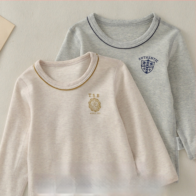 Berniški marškinėliai su ilgomis rankovėmis iš 100% medvilnės, švelnus vidinis paviršius, apvali kaklo linija, 3–8 m. amžius, pavasaris ir ruduo