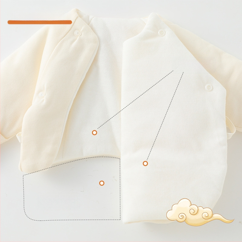 Naujagimių drabužiai kinų stiliumi žiemai, 100% medvilnė, apvali kaklo linija, be gobtuvo, švelnus audinys