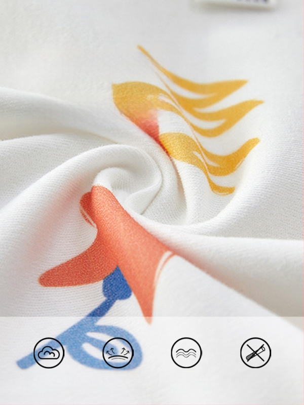 Naujagimio medvilninis marškinėliai su apvaliu kaklu | 100% medvilnė, unisex, 0-12 mėnesių, visiems metų laikams